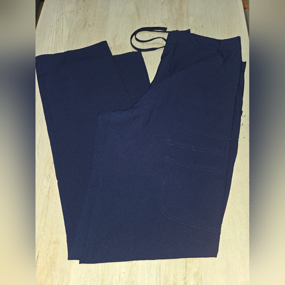 🌹Scrubstar Blue Straight Leg Pants Soft Knit